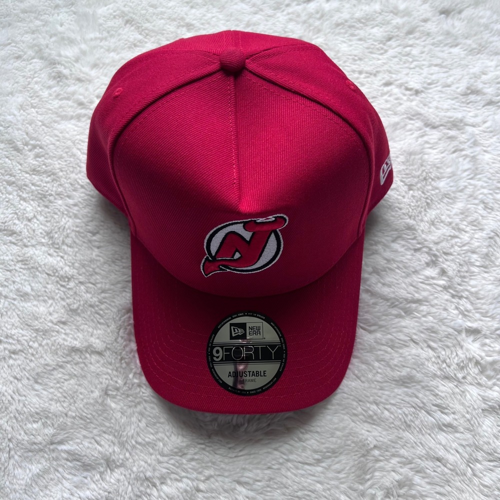 New Jersey Devils New‎ Era Core A-Frame 9FORTY Adjustable Hat Red NHL Snapback